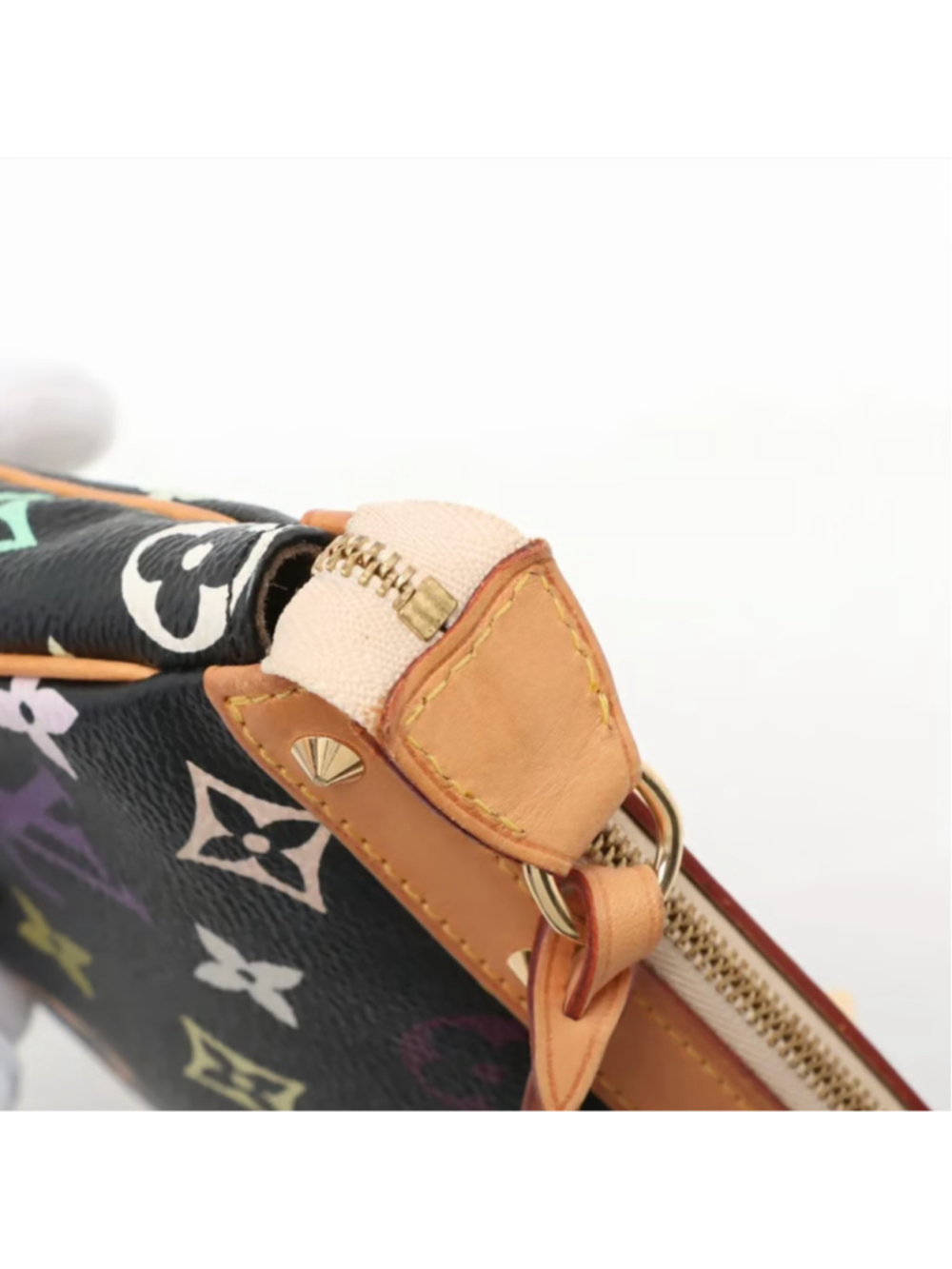 Louis Vuitton Murakami Black Multicolor Pochette Accessories EXCELLENT - Picture 9 of 10